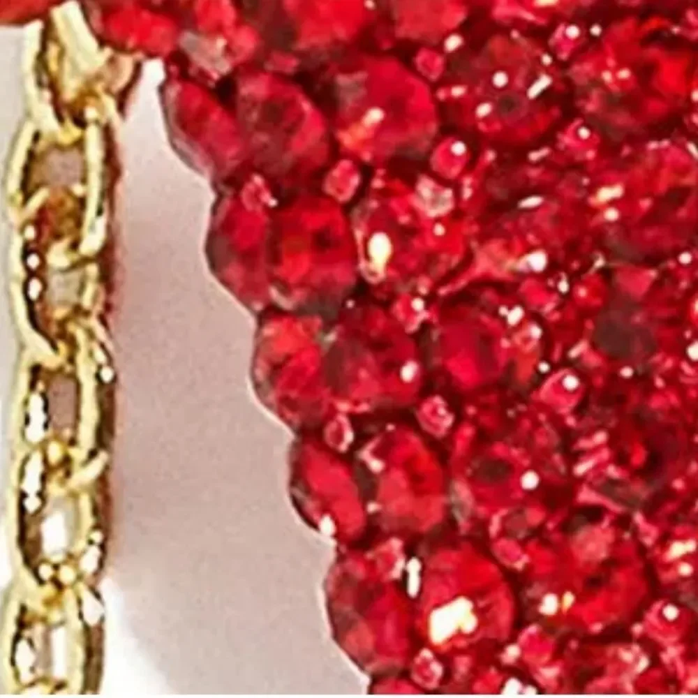 NWOT BaubleBar Nothing But Cup Chain Stud Earrings Red Solo Cup Pearl Beer Pong
